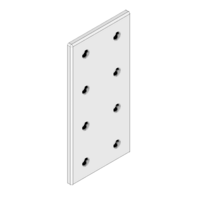 41-140-1 MODULAR SOLUTIONS ALUMINUM CONNECTING PLATE<br>90MM X 180MM FLAT W/HARDWARE